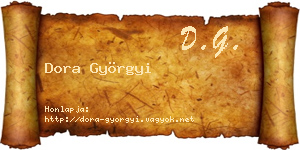 Dora Györgyi névjegykártya