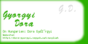 gyorgyi dora business card